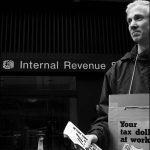 leaflet outside IRS